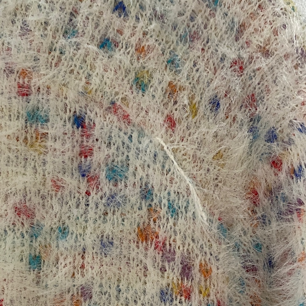 Modcloth Cream Multicolor Open-Front Cardigan - Picture 6 of 7